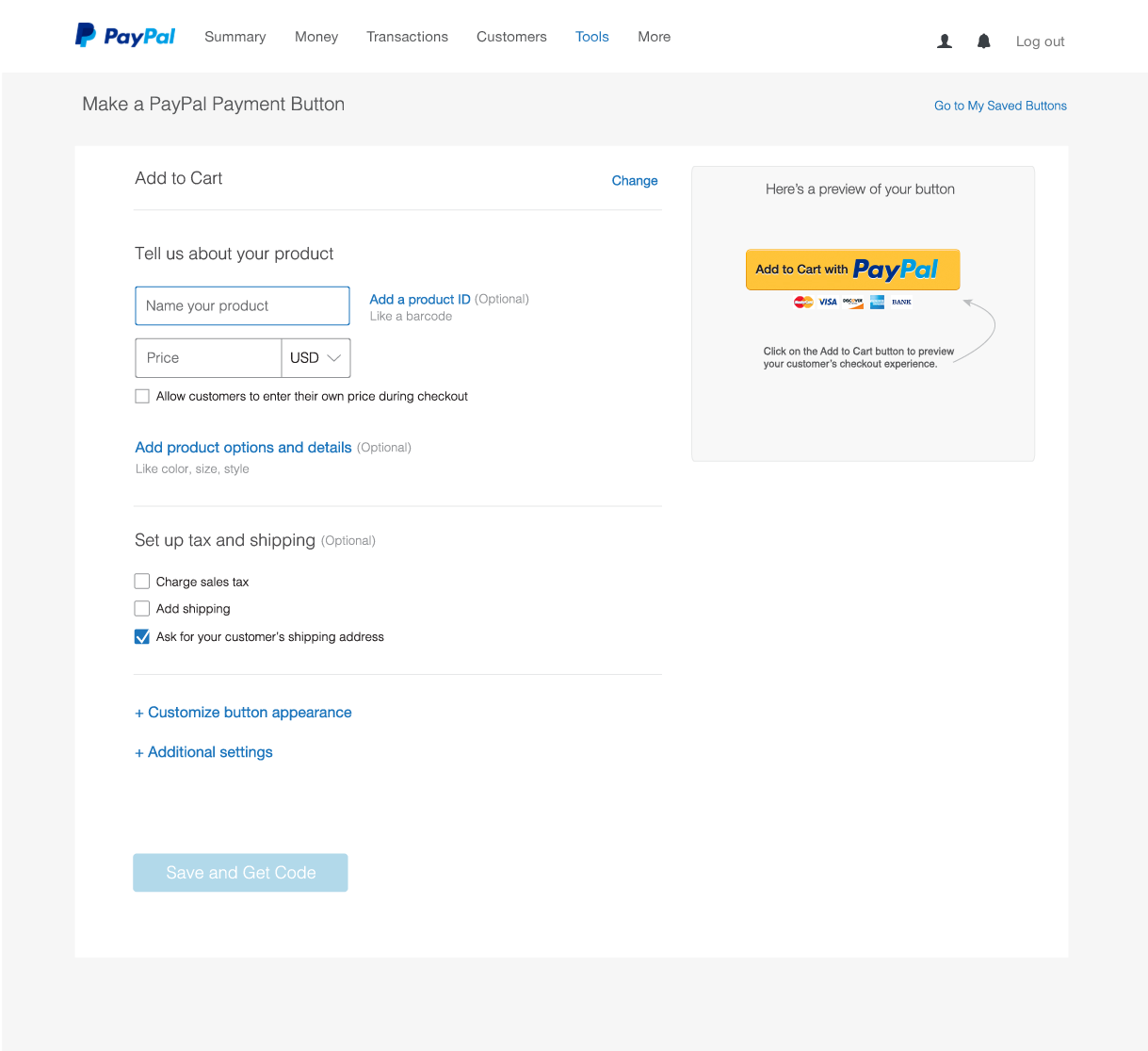 PayPal Payment Buttons